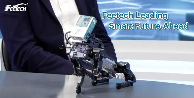 World's top AI robot dogs make a joint appearance! Their joint power comes from China's Feetech servos.